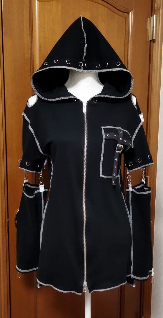 MA MAXICIMAM　セパレートスリーブパーカー（ブラック）