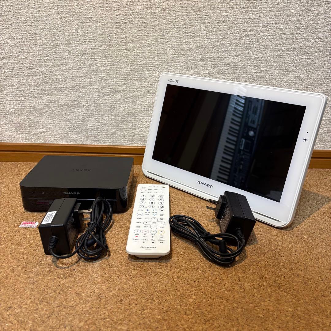 【美品】シャープ ポータブル液晶テレビ AQUOS ホワイト 2T-C12AF