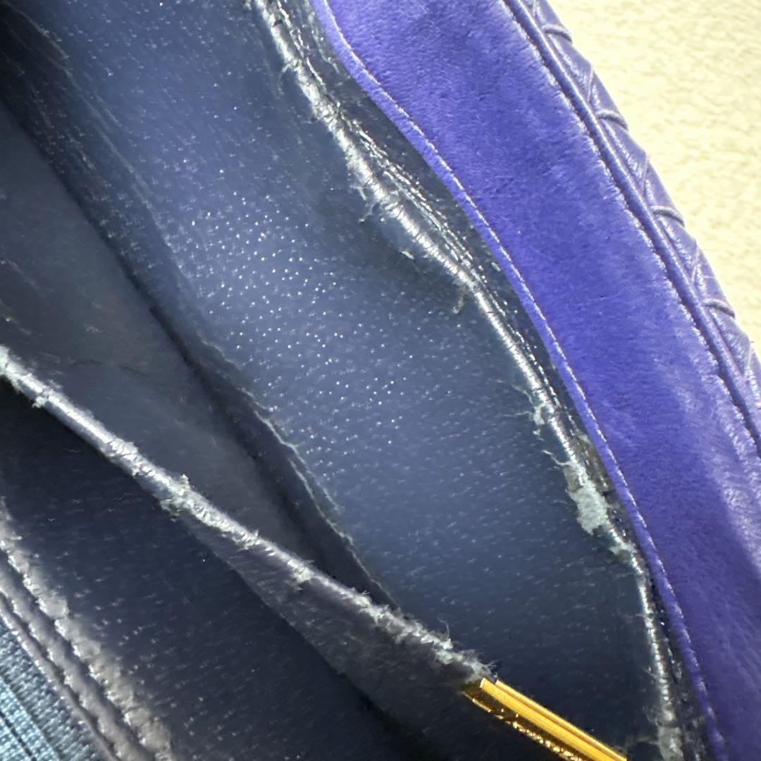 【希少✨】 ハマノ ロイヤルモデル イントレチャート ハンドバッグ レザー 青