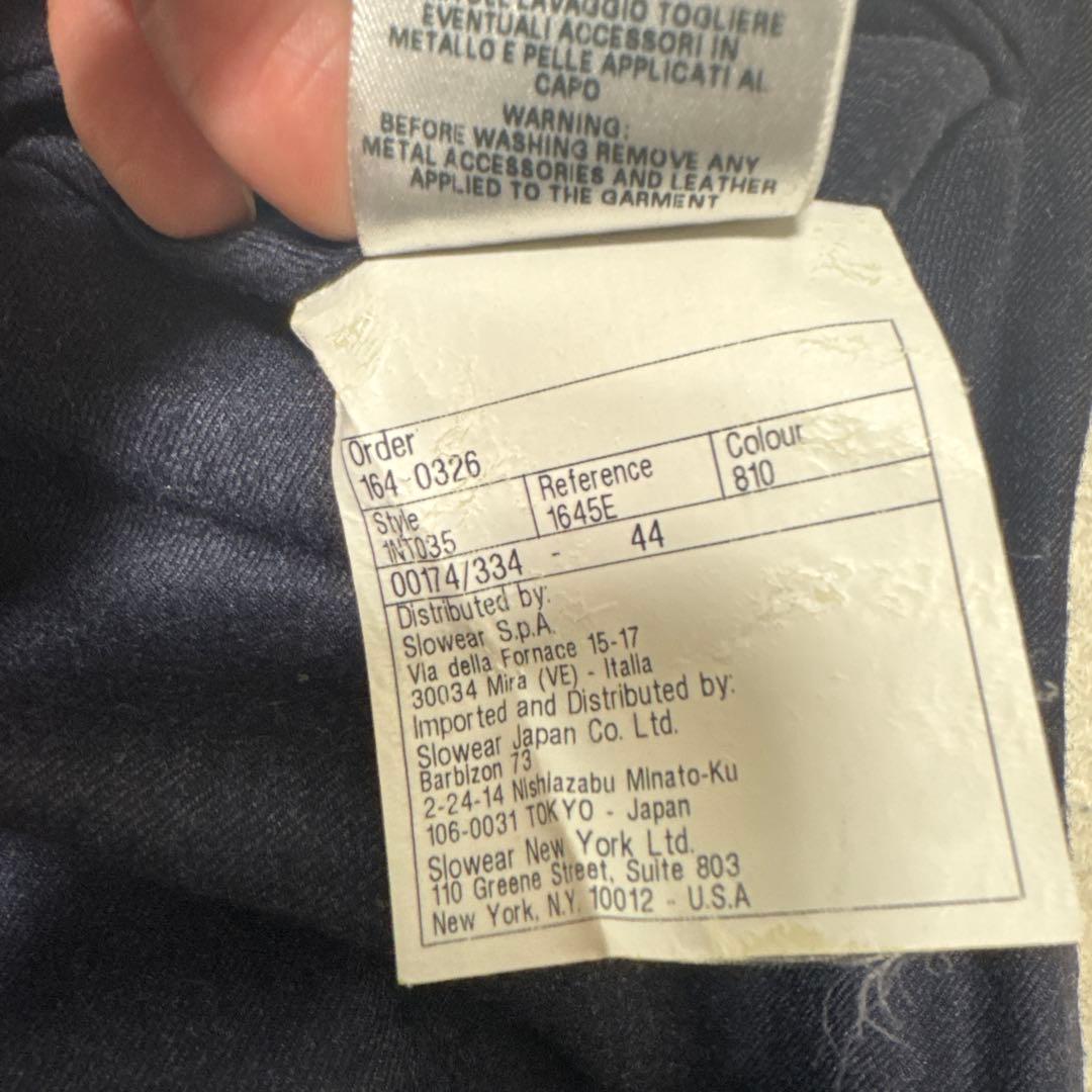 34 極美品　インコテックス　incotex スラックス　ネイビー　44