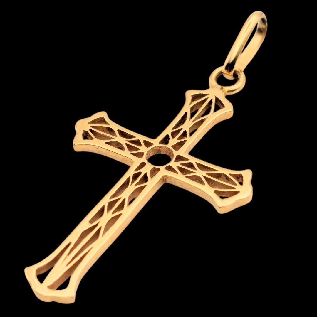 K18 クロスペンダントトップ 1.7g 750 ゴールド ネックレス