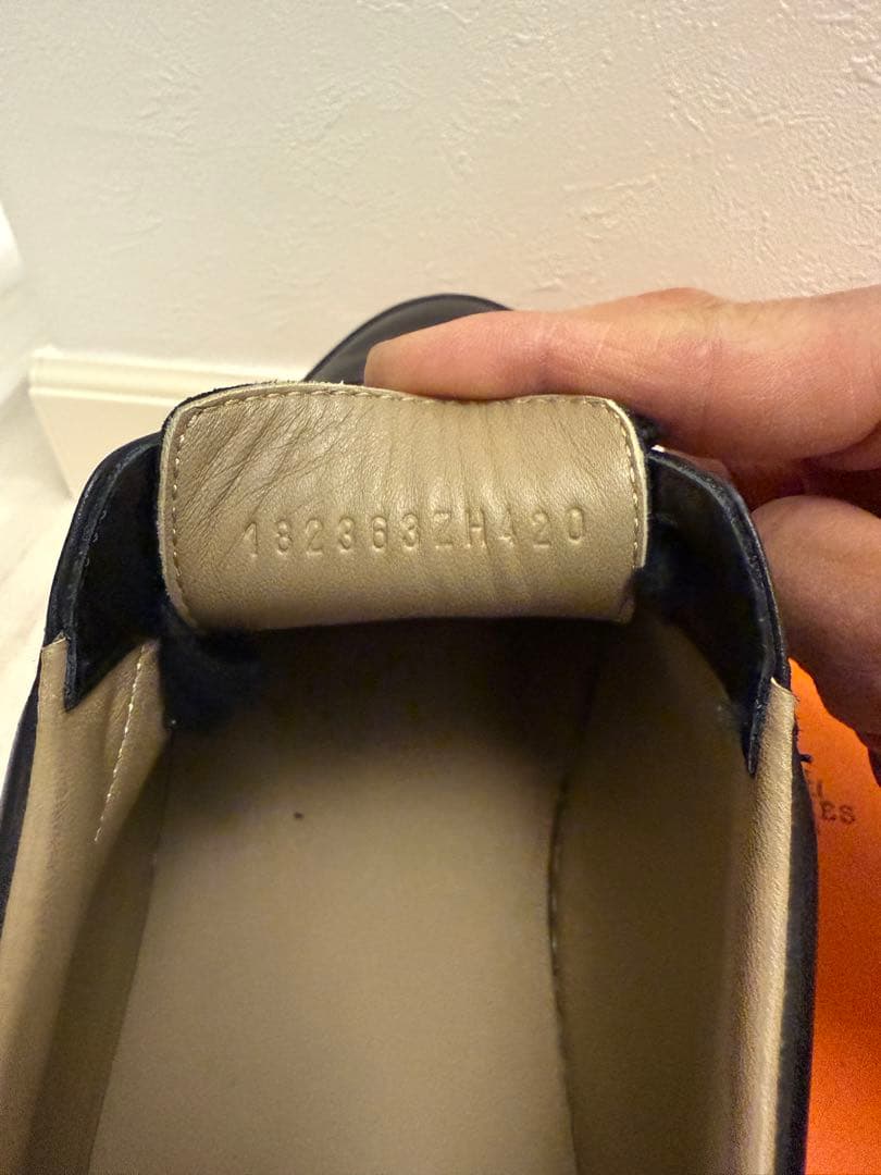 ⭐︎超美品⭐︎ 本物 エルメス ブラックレザー スニーカー 27cm 送料無料