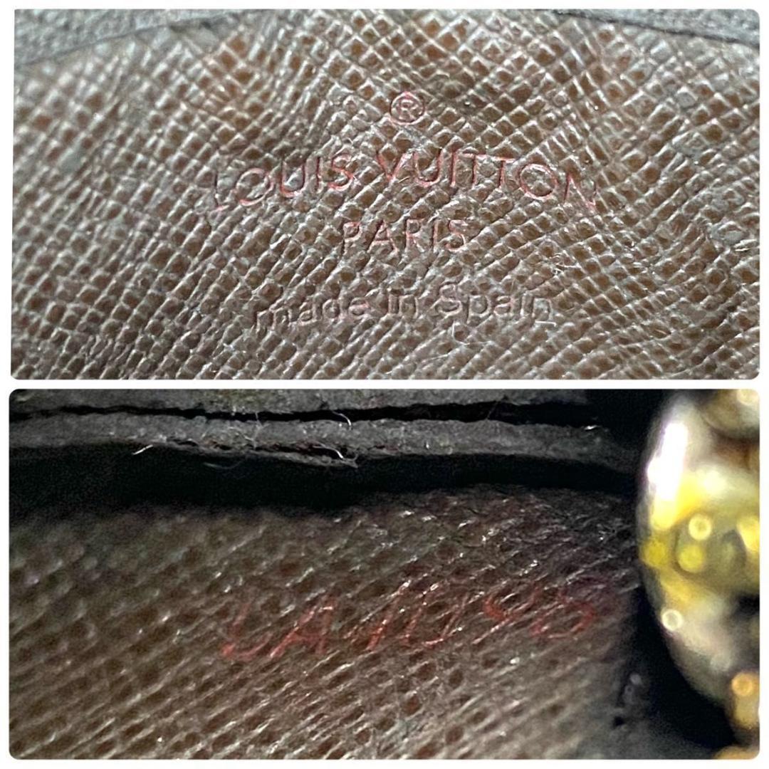 ルイ ヴィトン◎ポシェット クレ ダミエ エベヌ キーホルダー ケース 茶