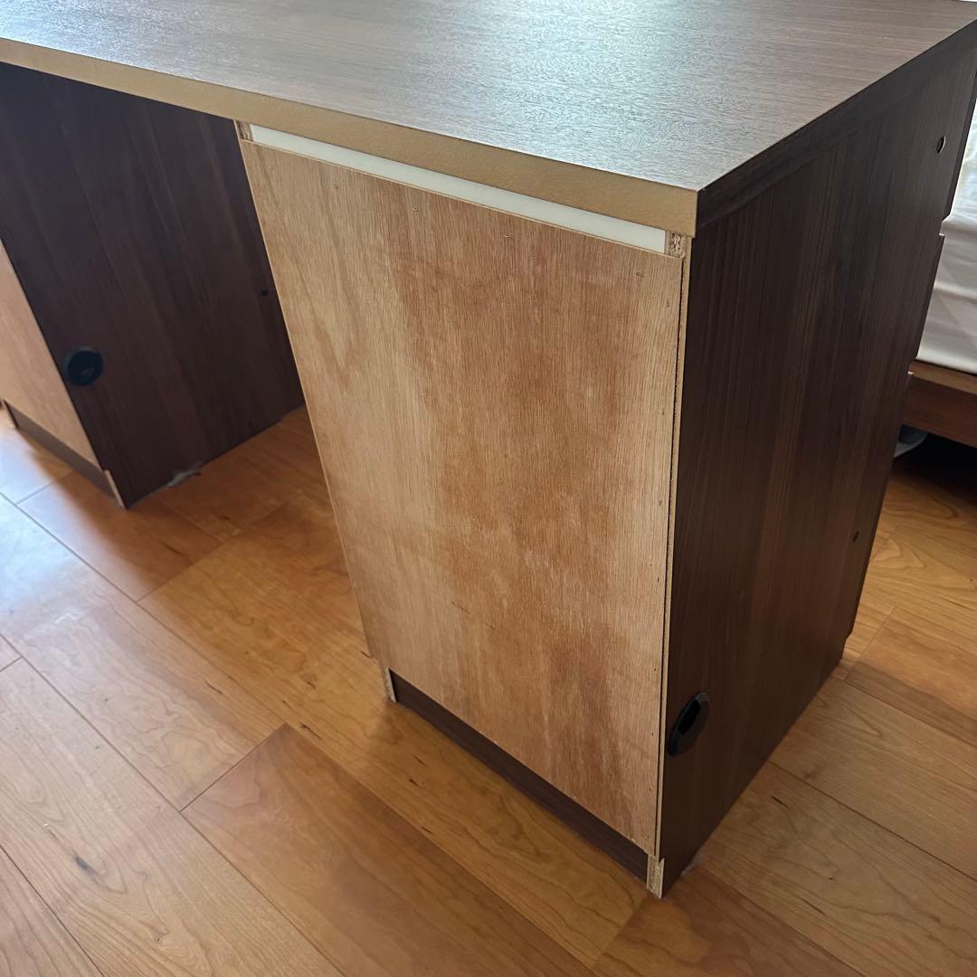 デスク 机 学習机 化粧台 ウォールナット色 IDC大塚家具