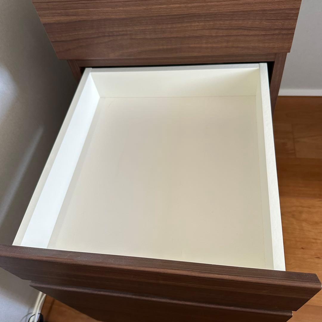 デスク 机 学習机 化粧台 ウォールナット色 IDC大塚家具