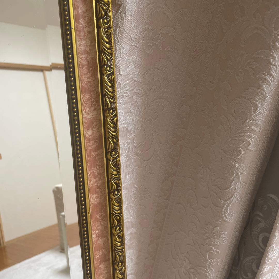 イタリア製　ウォールミラー　スタンドミラー　姿見　鏡　アンティーク