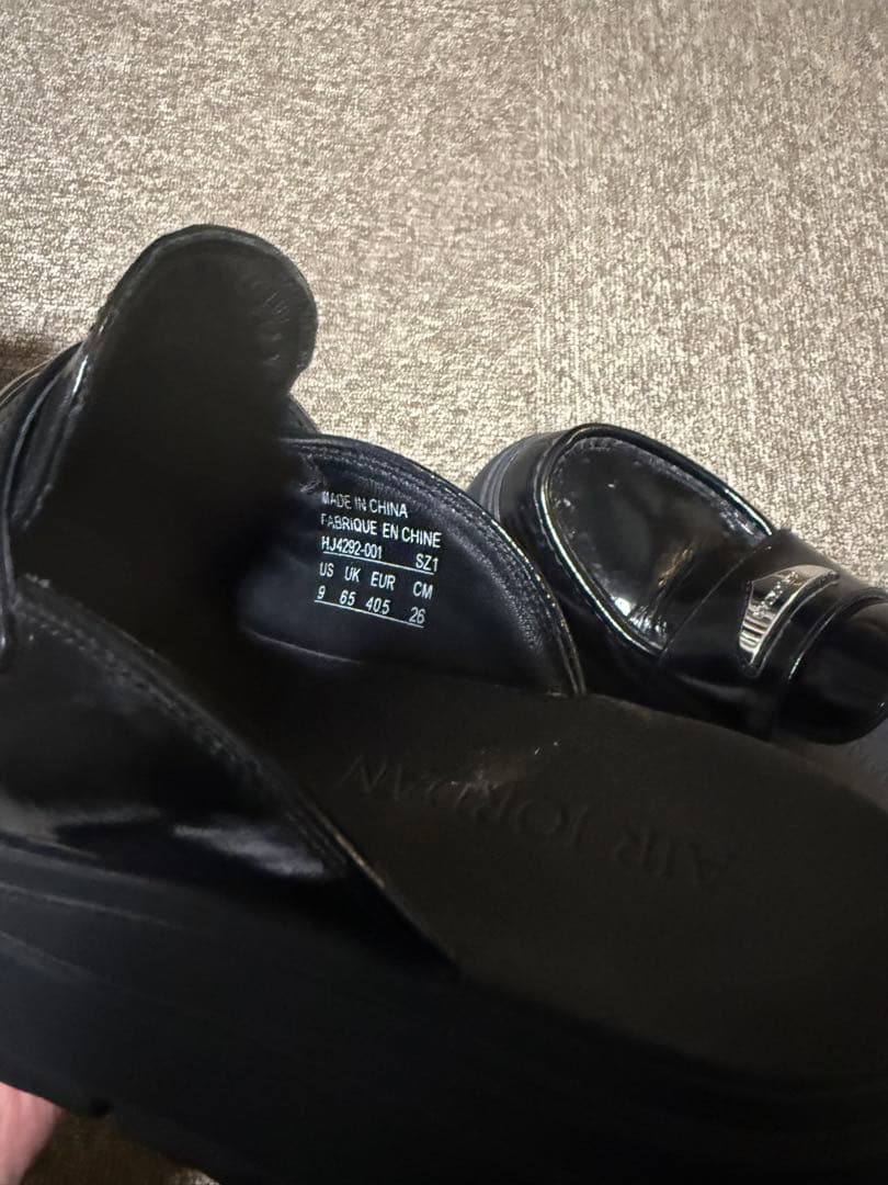 【24時間発送】NIKE エアジョーダン　ミュール　ブラック厚底ローファー