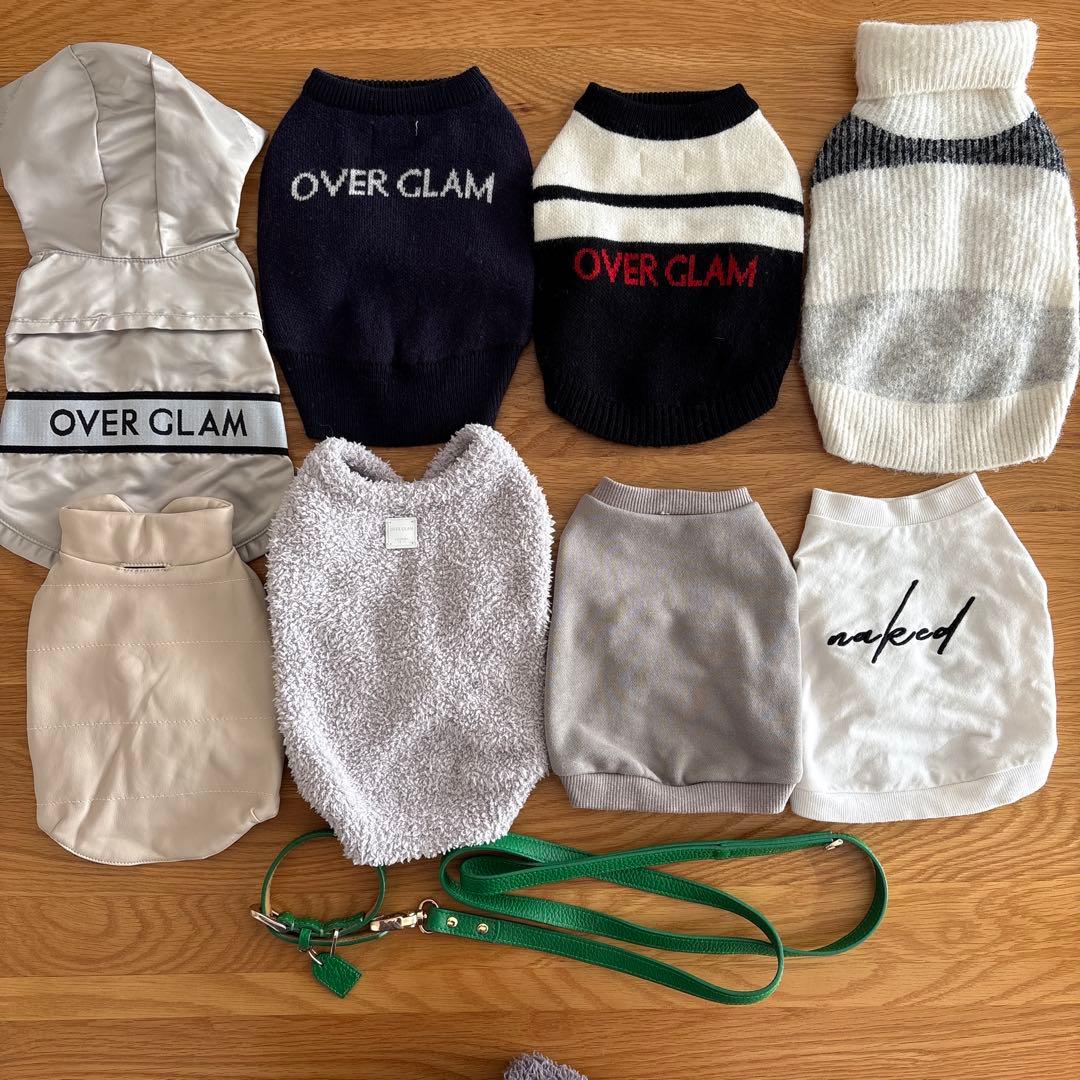 【OVER GLAM】犬服まとめ売り セット S 首輪リード付 定価10万円相当