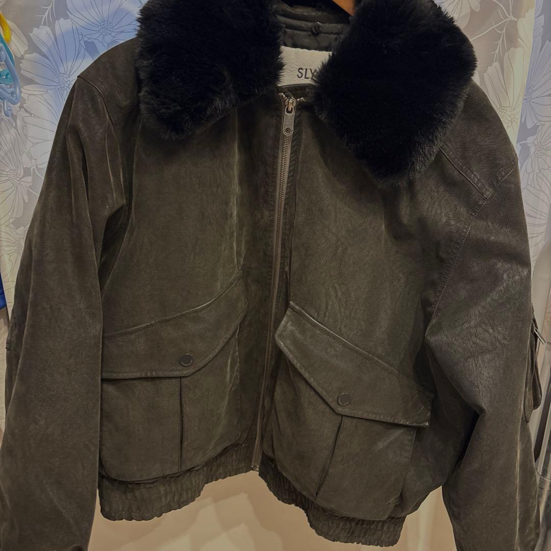 SLY WASHED PUFFER ブルゾン　ブラック　アウター