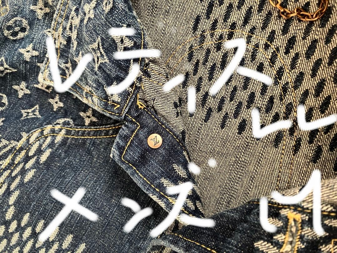 金*狼様 デニムブルゾン　マルチ柄