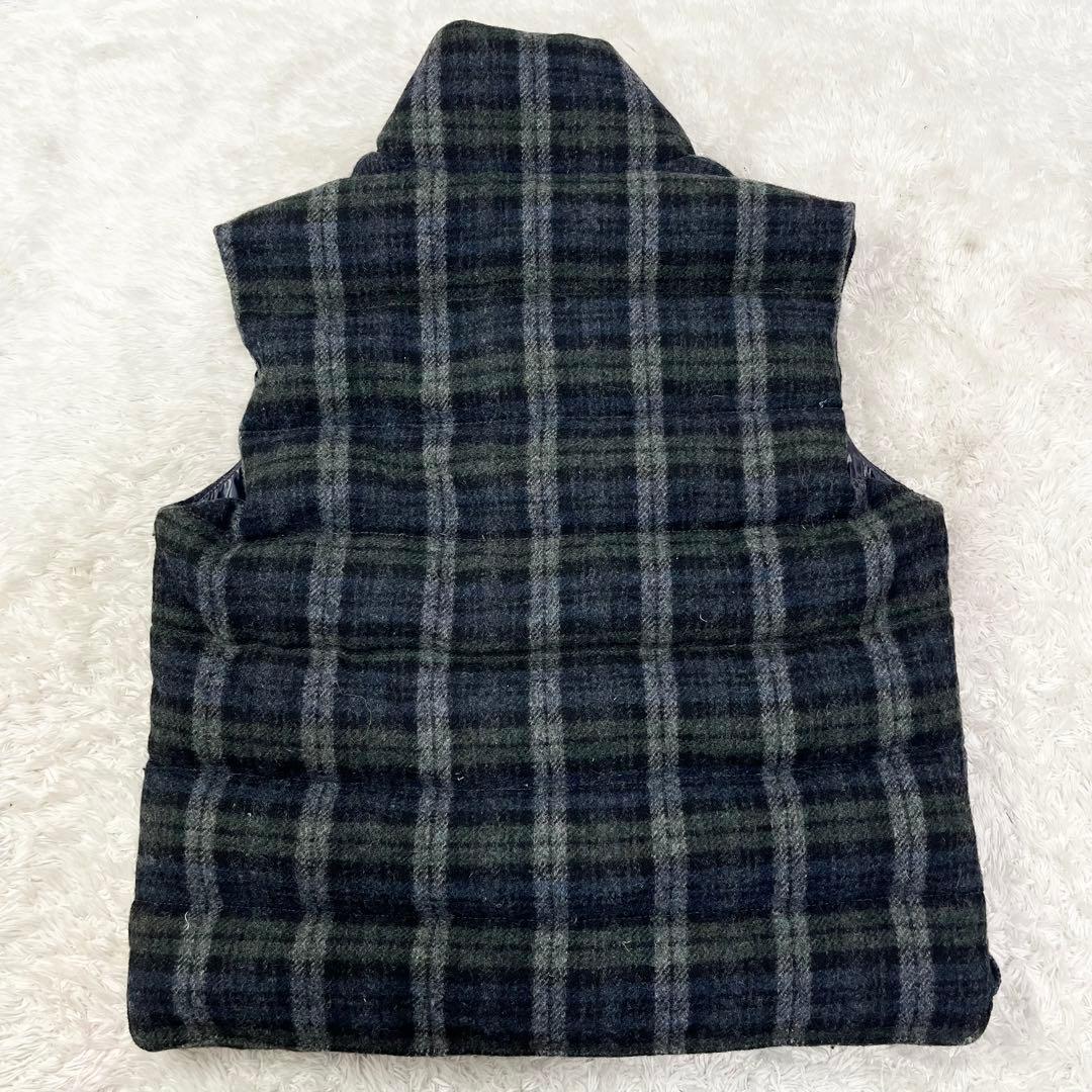 MONCLER ダウンベスト ツイードチェック グリーン
