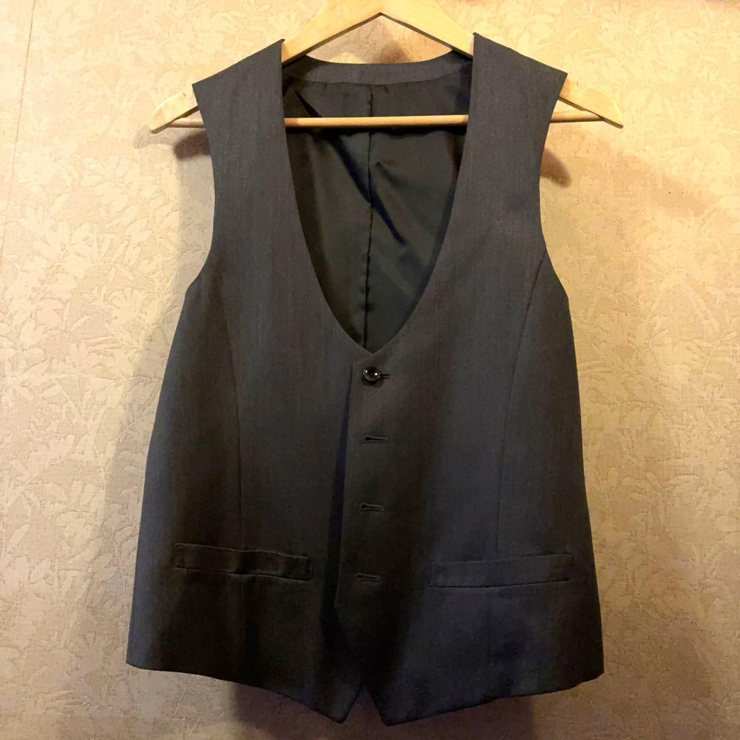 【ほぼ新品】P.S.F.A メンズスーツ ダークグレー(暗灰色) Y6 3ピース