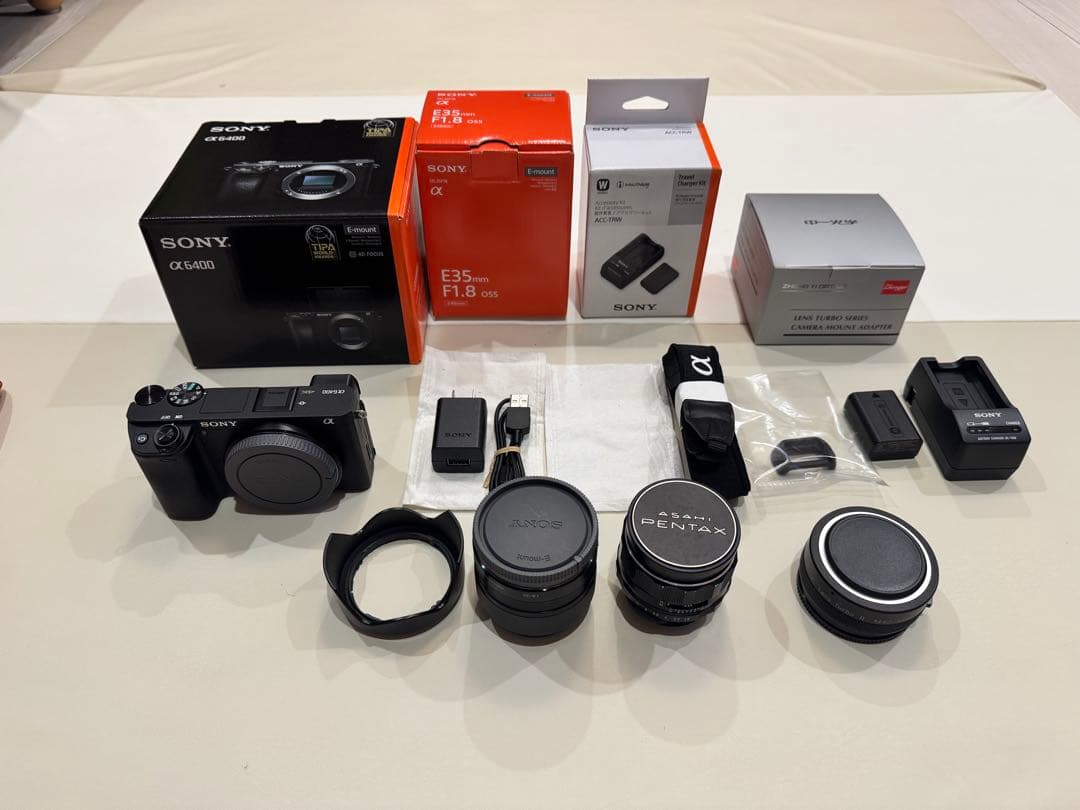 【美品】Sony α6400ミラーレス一眼カメラE 35mm F1.8 OSS