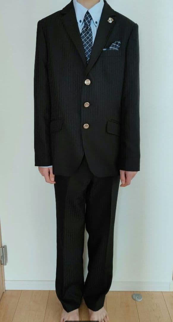 男の子　フォーマルスーツ 160　6点セット　ピンバッチ付き　卒業式　入学式