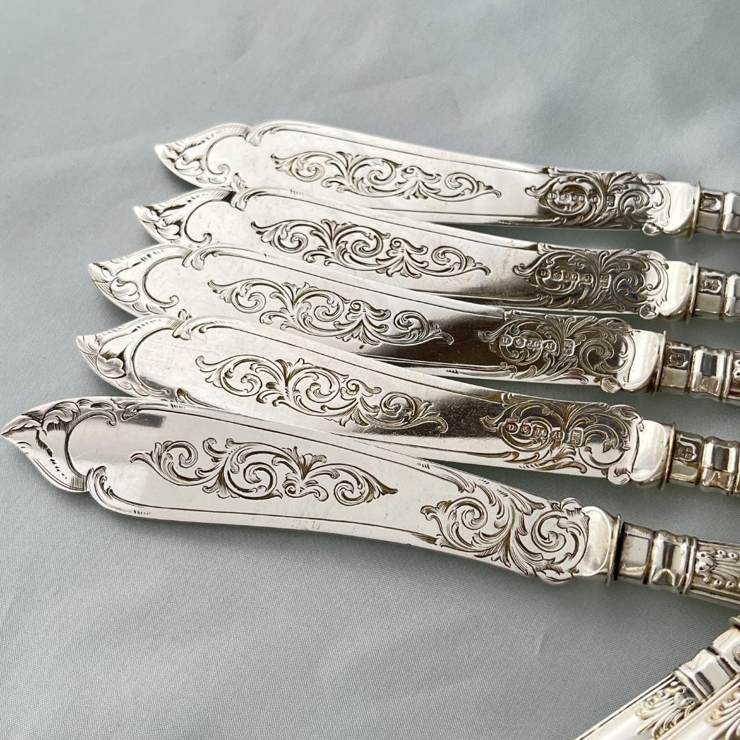 【John Gough】 キングスパターンのナイフ/フォーク 豪奢！！