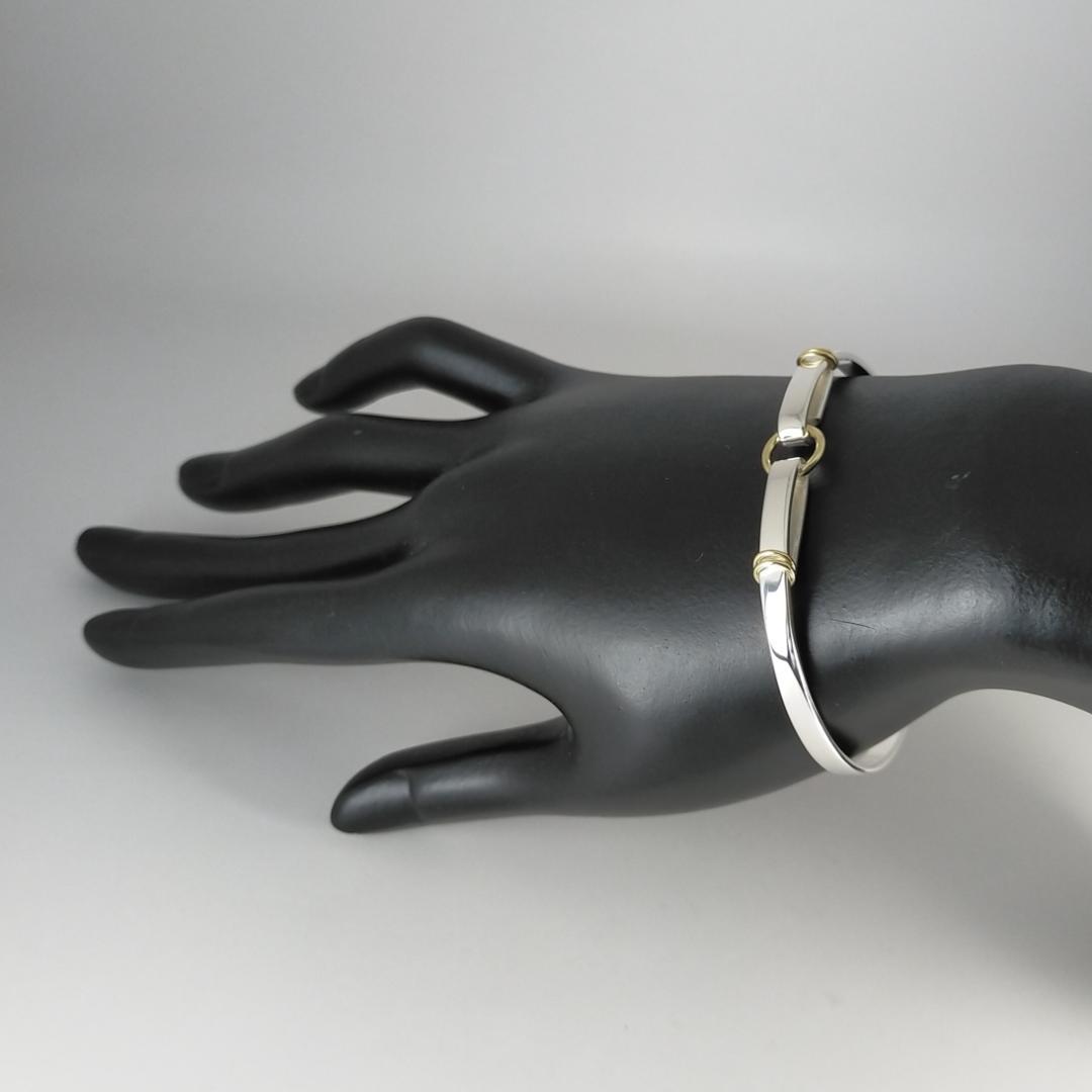 ★SALE★【ティファニー】フック　サークル　コンビ　バングル　2420