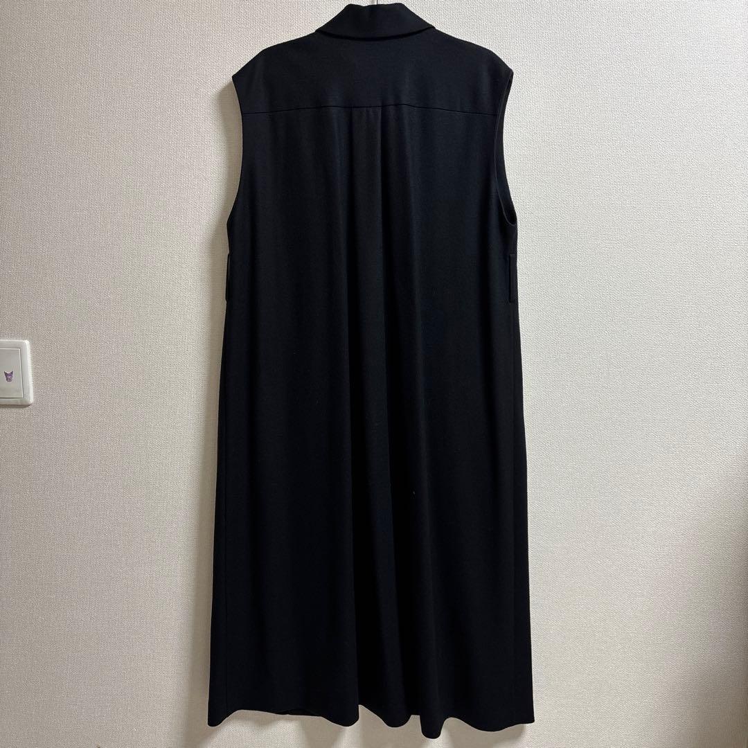 セオリーリュクス　ベスト　ジレ　ブラック　襟付き　38号　黒　ロング　フォーマル