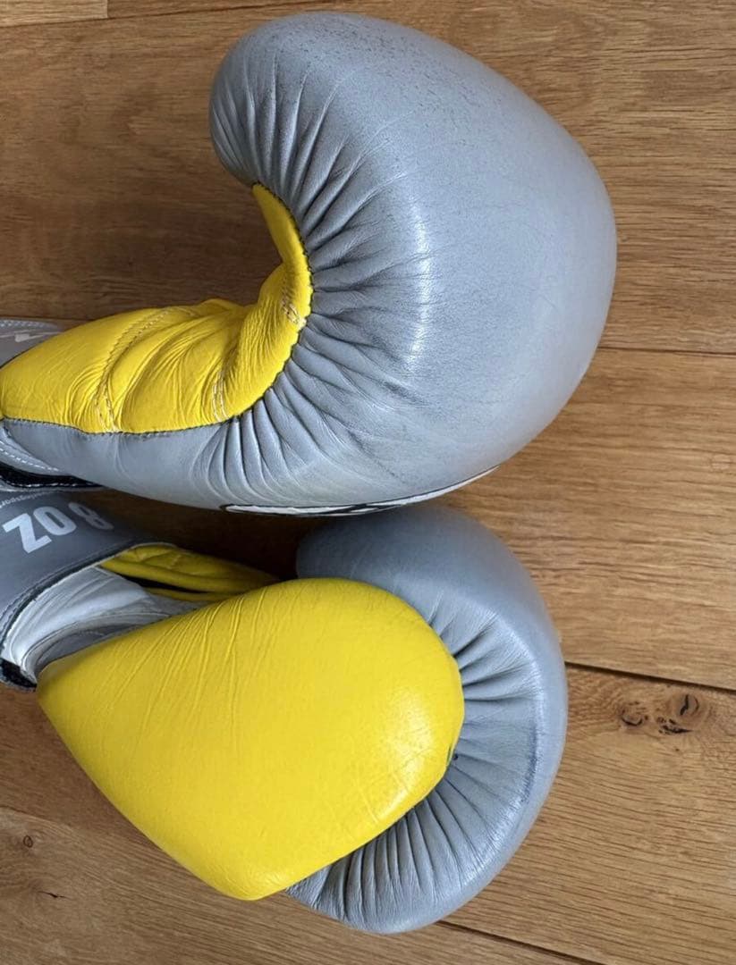 ボクシング PRIZE RING boxing gloves Grey/Yellow 8oz