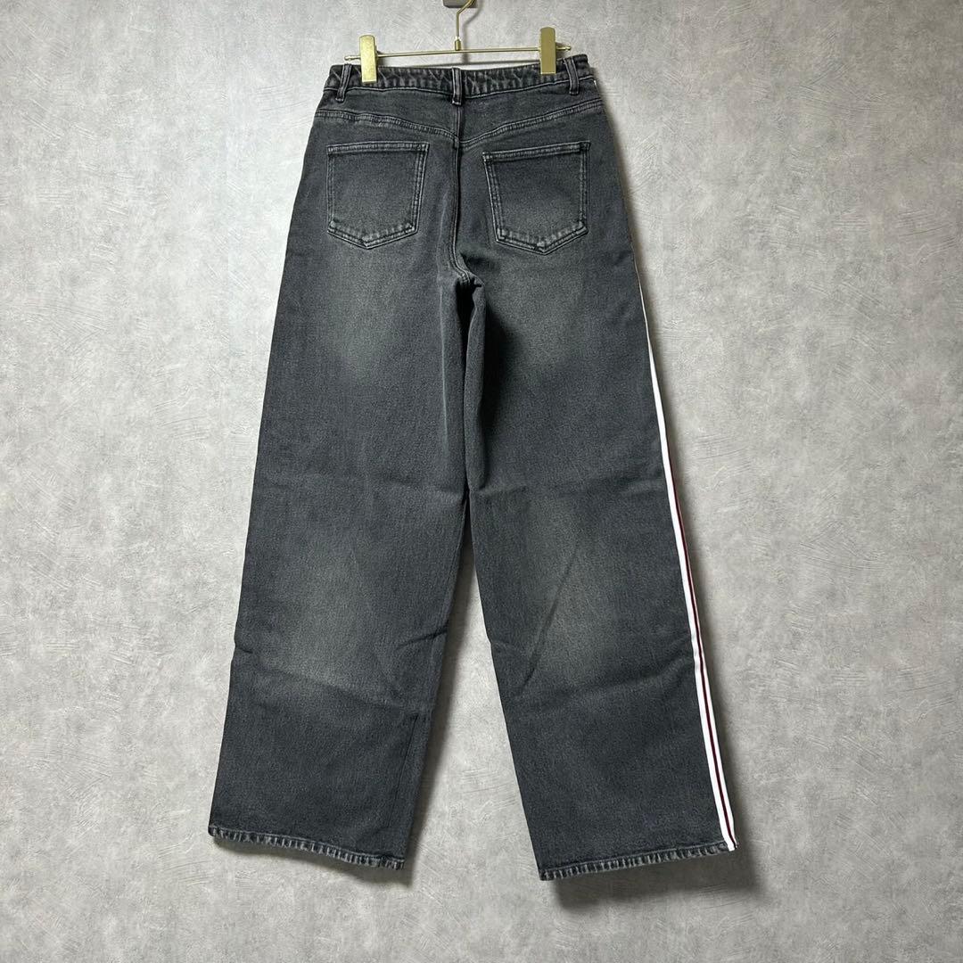 新品 即完売品 Darich リメイクライクワイドデニムパンツ ブラック