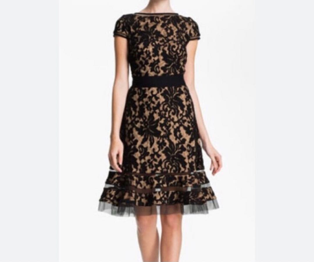 TADASHI SHOJI パーティードレス サイズ4 黒 レース