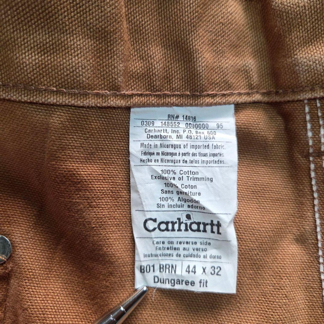 古着vintage Carhartt ダブルニー ダックパンツ ブラウン w44