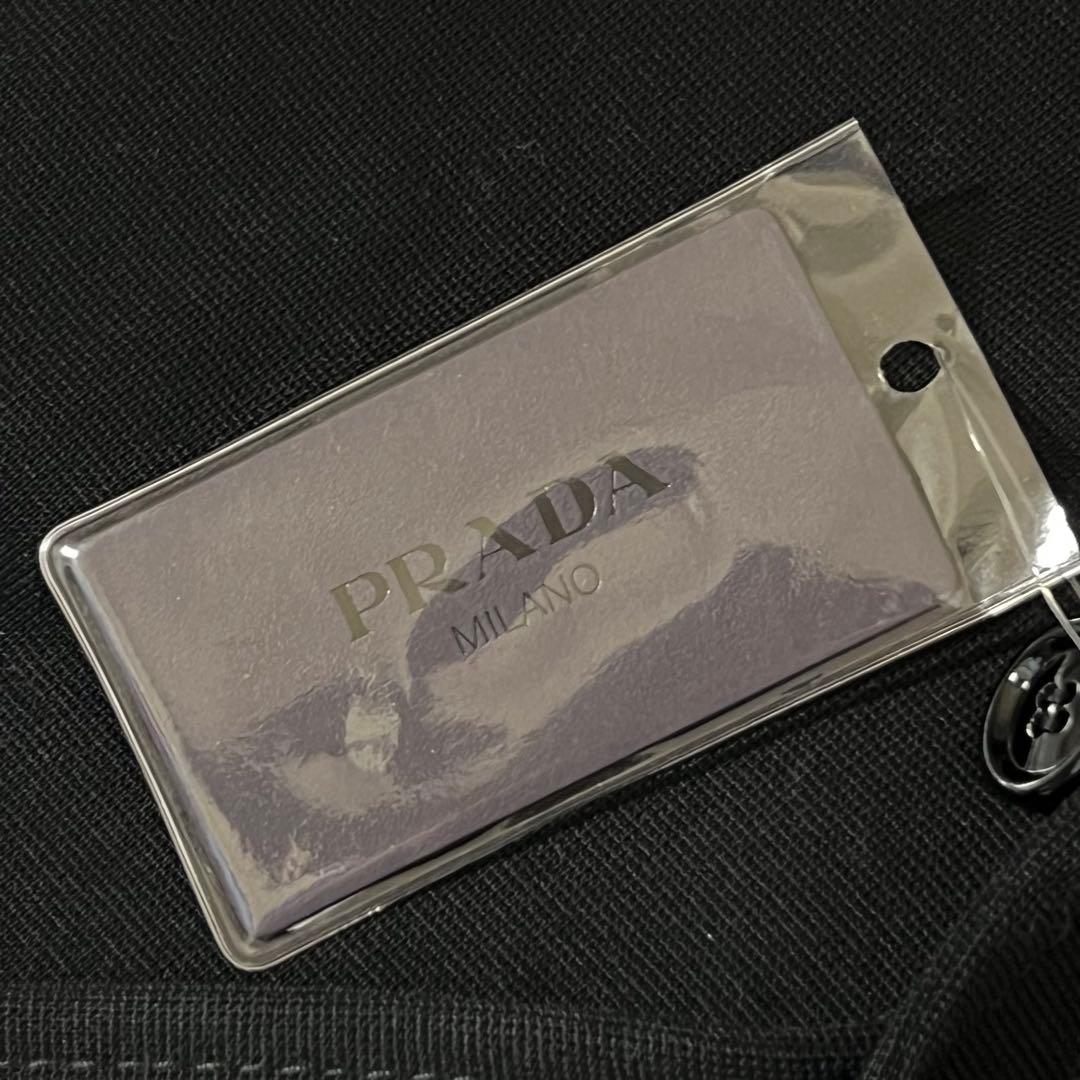 未使用タグ付 PRADA テーラードジャケット 黒 44 2XL ブラック 黒