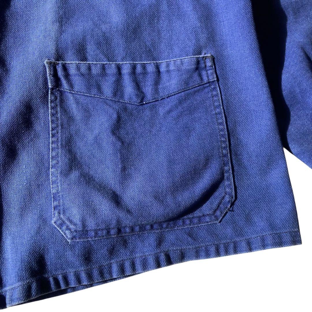 60〜70s ヴィンテージ フレンチ Vポケット カバーオール ワークジャケット