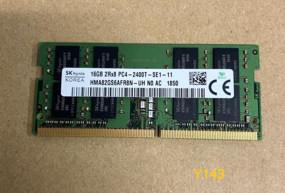 SKhynix ノートPCメモリ 16GB 2Rx8 PC4-2400T 1枚