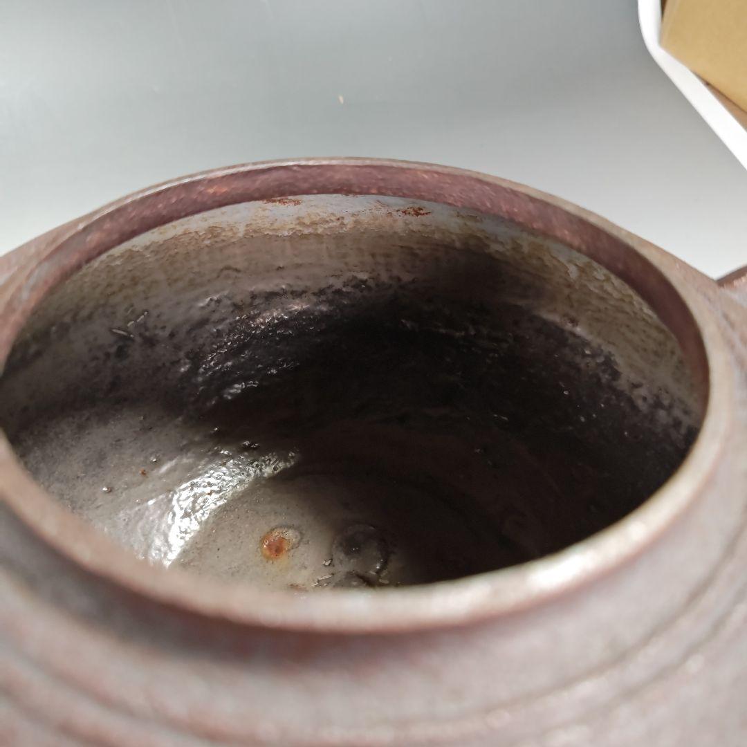 イ444 茶釜『釜師　佐藤清光作』『遠山霰　透木釜　共箱』鉄釜　茶道具