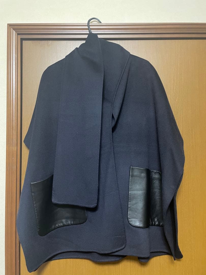 新品⭐︎COS ダブルフェイスフェイスウールマフラーケープ　ネイビー