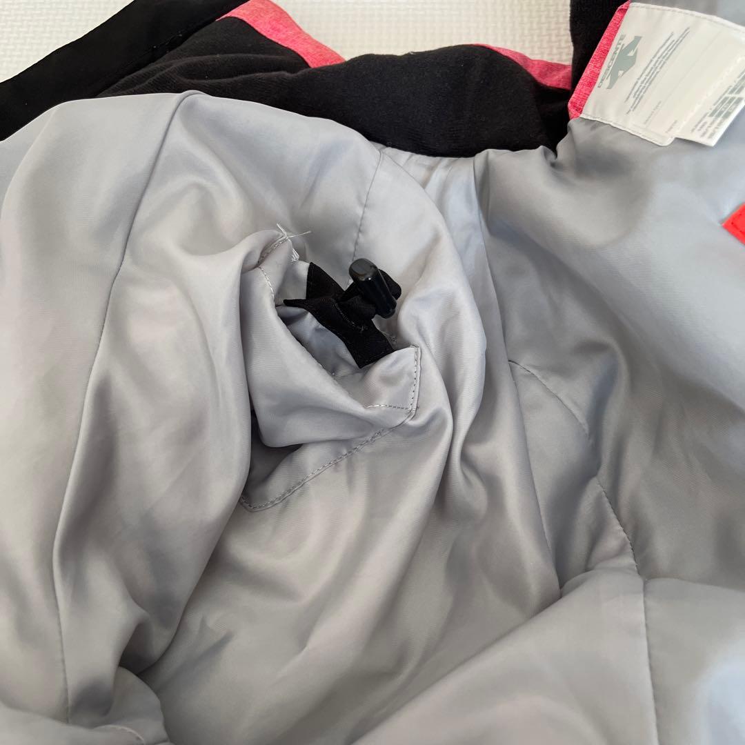 【美品】DESCENTE スキーウェア上下 160cm ブラック ピンク
