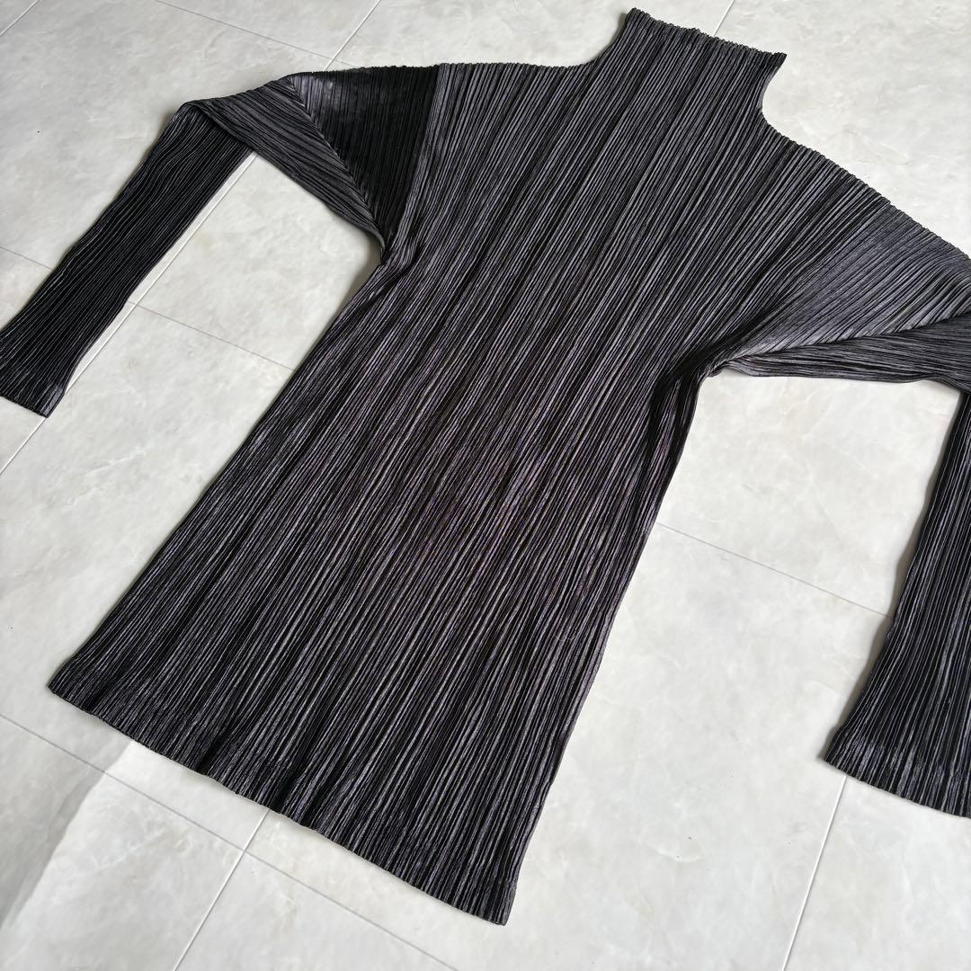 ISSEY MIYAKE プリーツ ハイネック ドルマン L カットソー