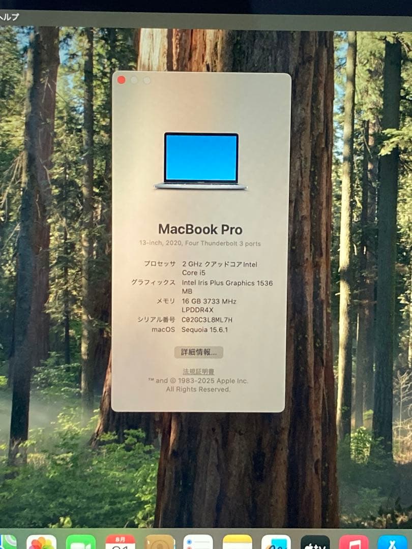 MacBook本体 MacBook Pro 13-inch 2020 FT3 16GB/512GB