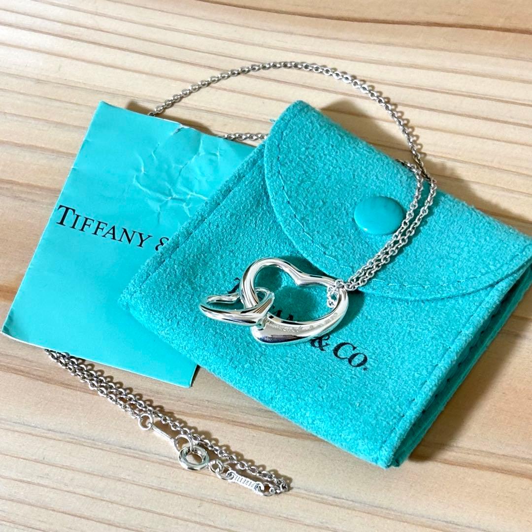 【極美品】 ティファニー ダブル オープンハート 2連 ネックレス ペレッティ
