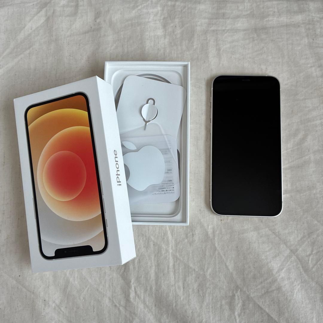 Apple iPhone 12 mini 128GB ホワイト 箱　iFace