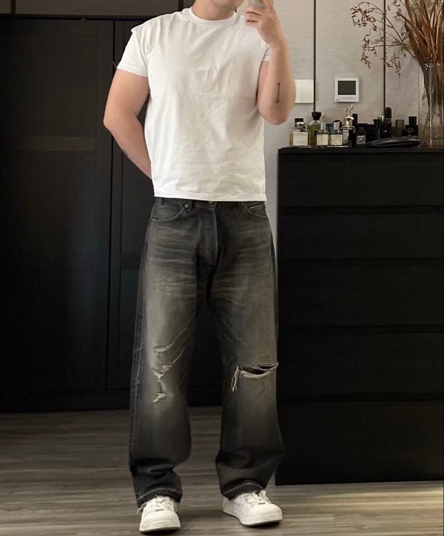 専用　CELINE 24SS ヴィンテージ加工 デストロイ デニムパンツ