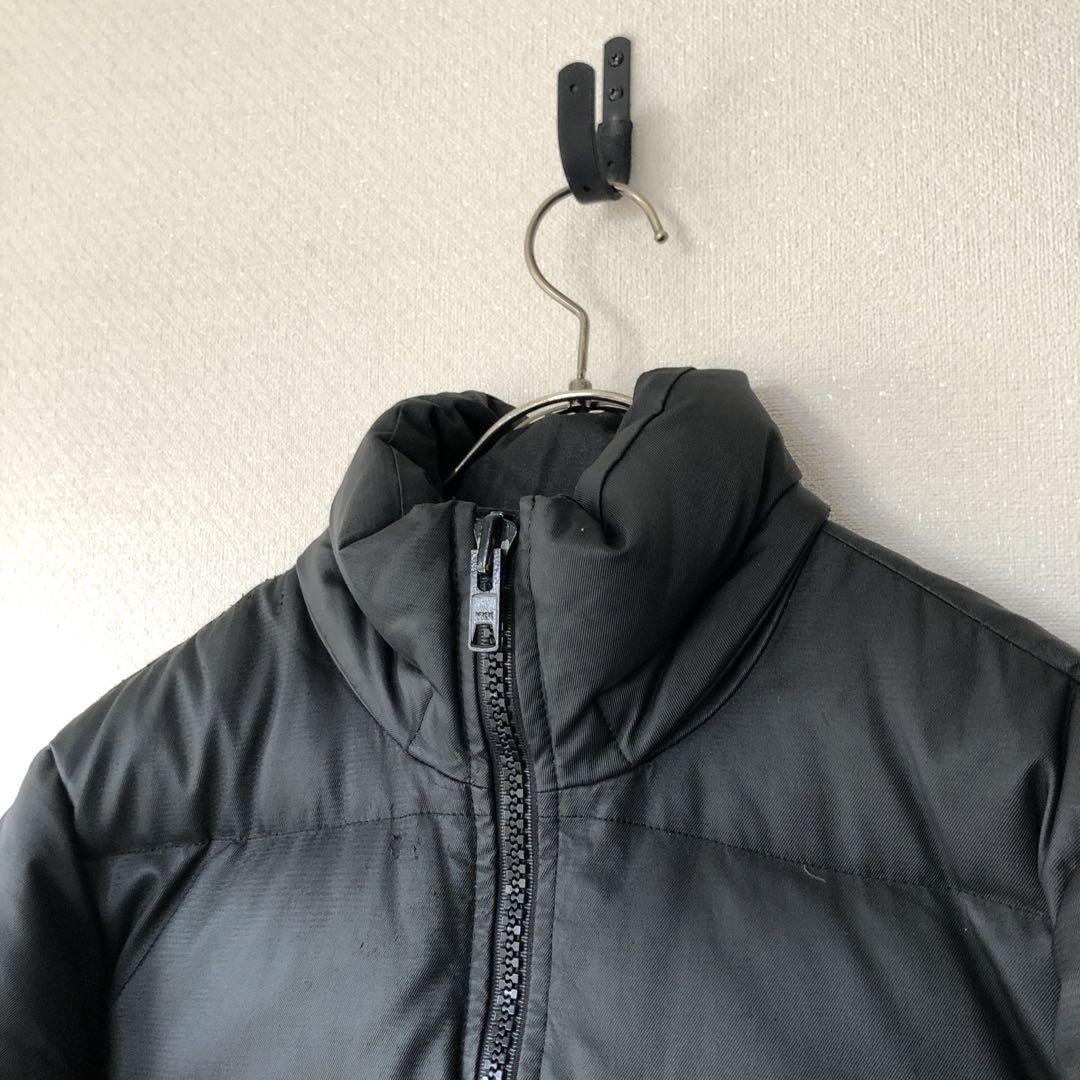 コムデギャルソンオム コーティング 肉厚ダウンジャケット 中チェック柄 黒