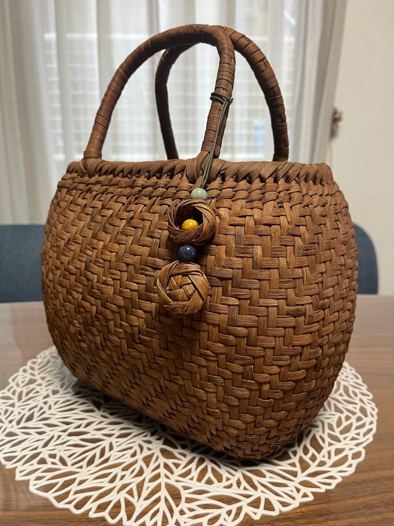 国産 山葡萄 山ぶどう かごバッグ