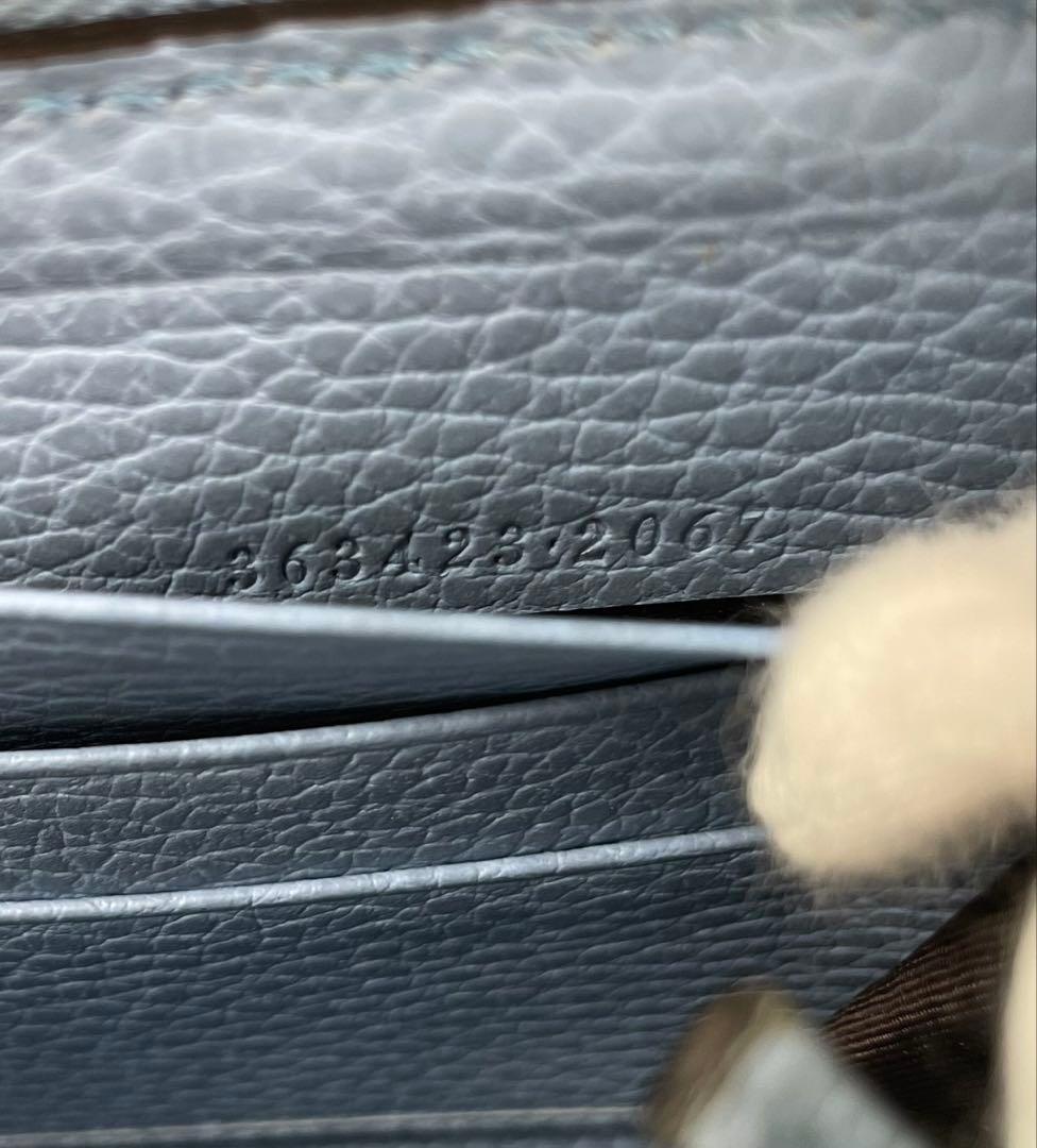 美品 GUCCI グッチ 長財布 ラウンドファスナー GGキャンバス レザー