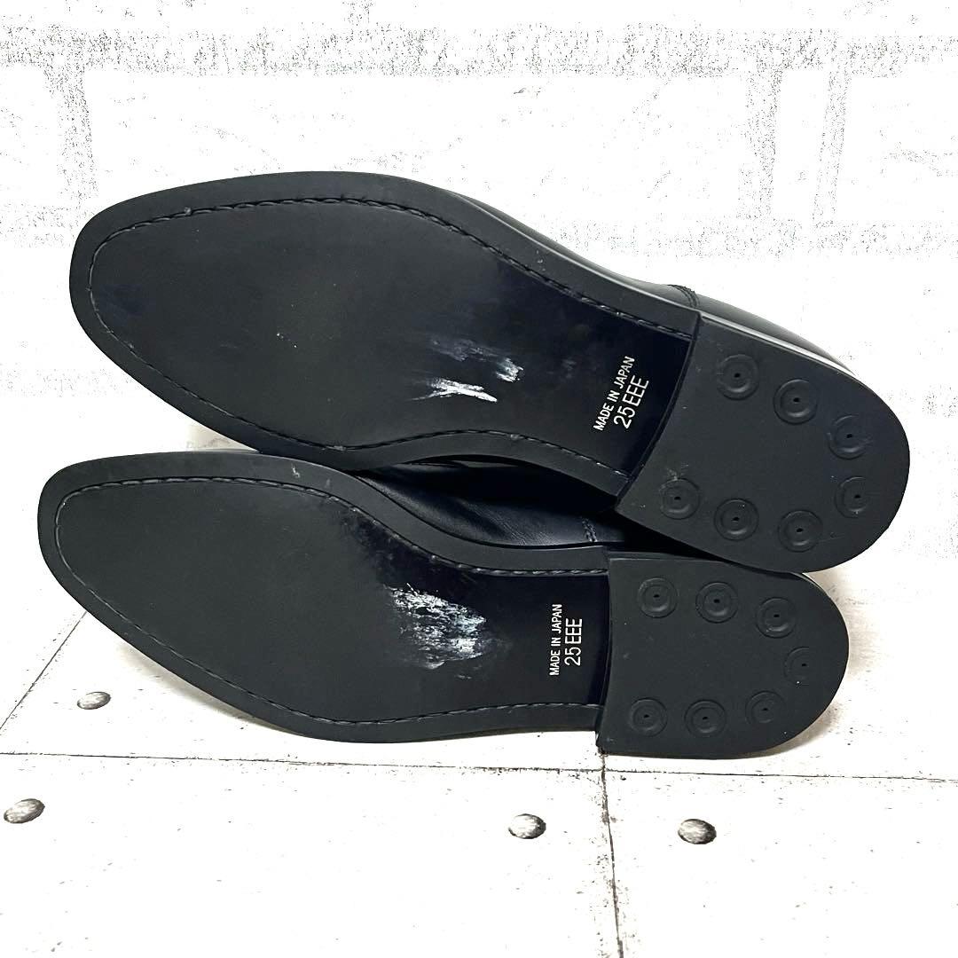 【リーガル】ストレートチップ V075 内羽♡ブラック 25EEE