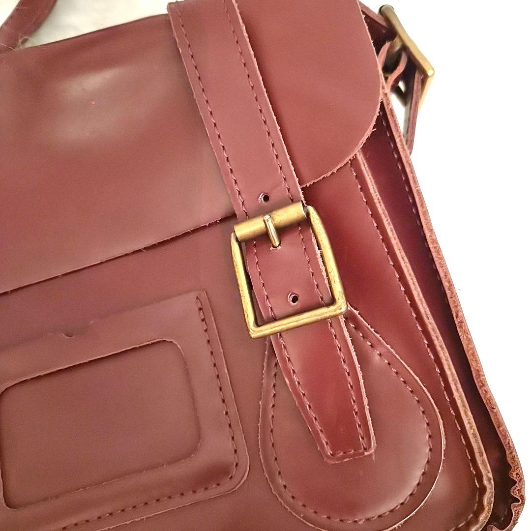 【Dr.Martens】レザーサッチェルバッグ/13インチ/チェリーレッド