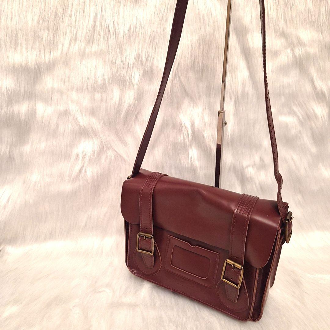 【Dr.Martens】レザーサッチェルバッグ/13インチ/チェリーレッド