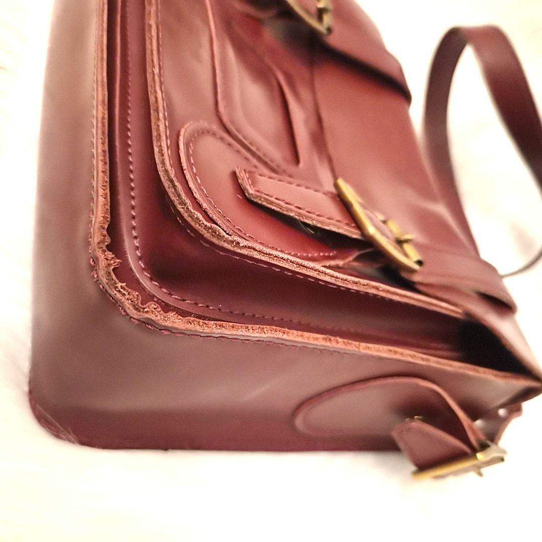 【Dr.Martens】レザーサッチェルバッグ/13インチ/チェリーレッド