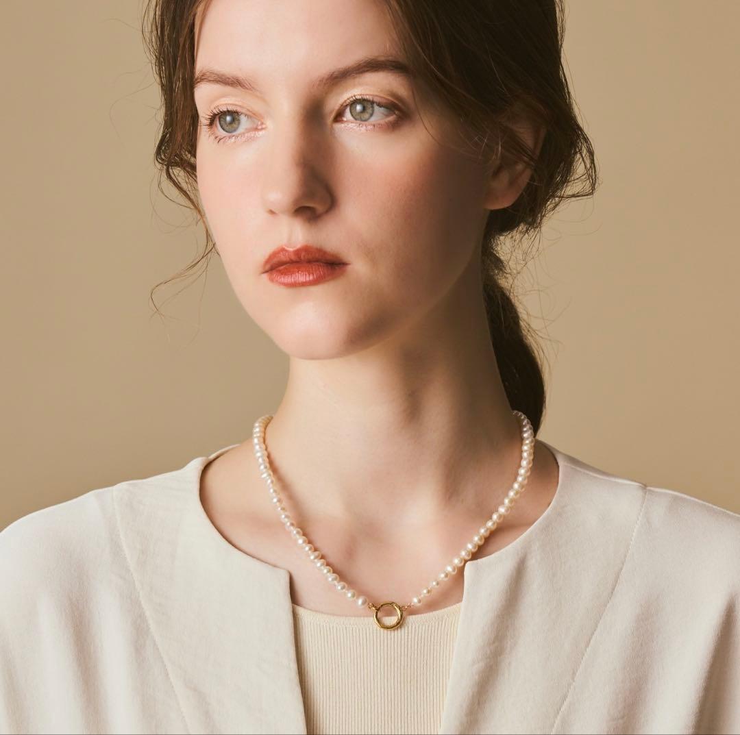 Agete ゴールドパールネックレス