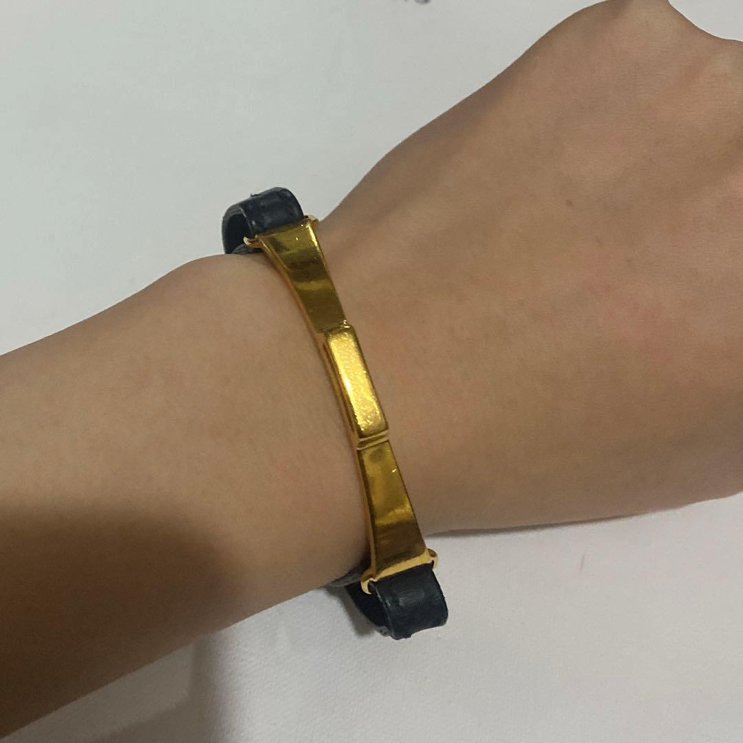 エルメス　レザー　バングル　ブレスレット