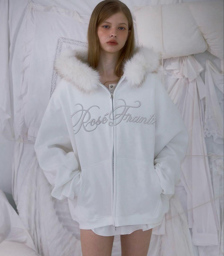 トップス rosefrantz Fur Overfit Hood Zip-up