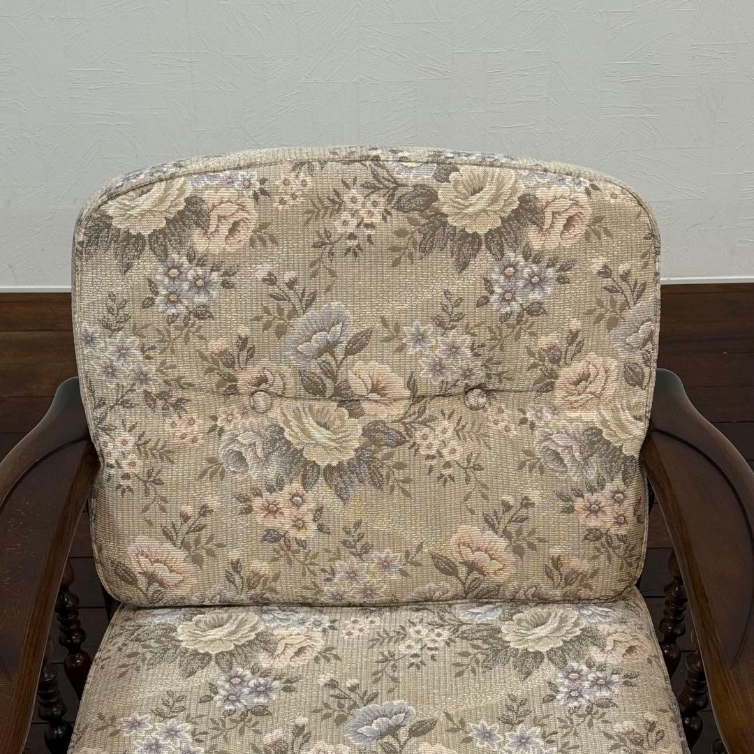 H112K39b カリモク karimoku コロニアル 1人掛けソファ