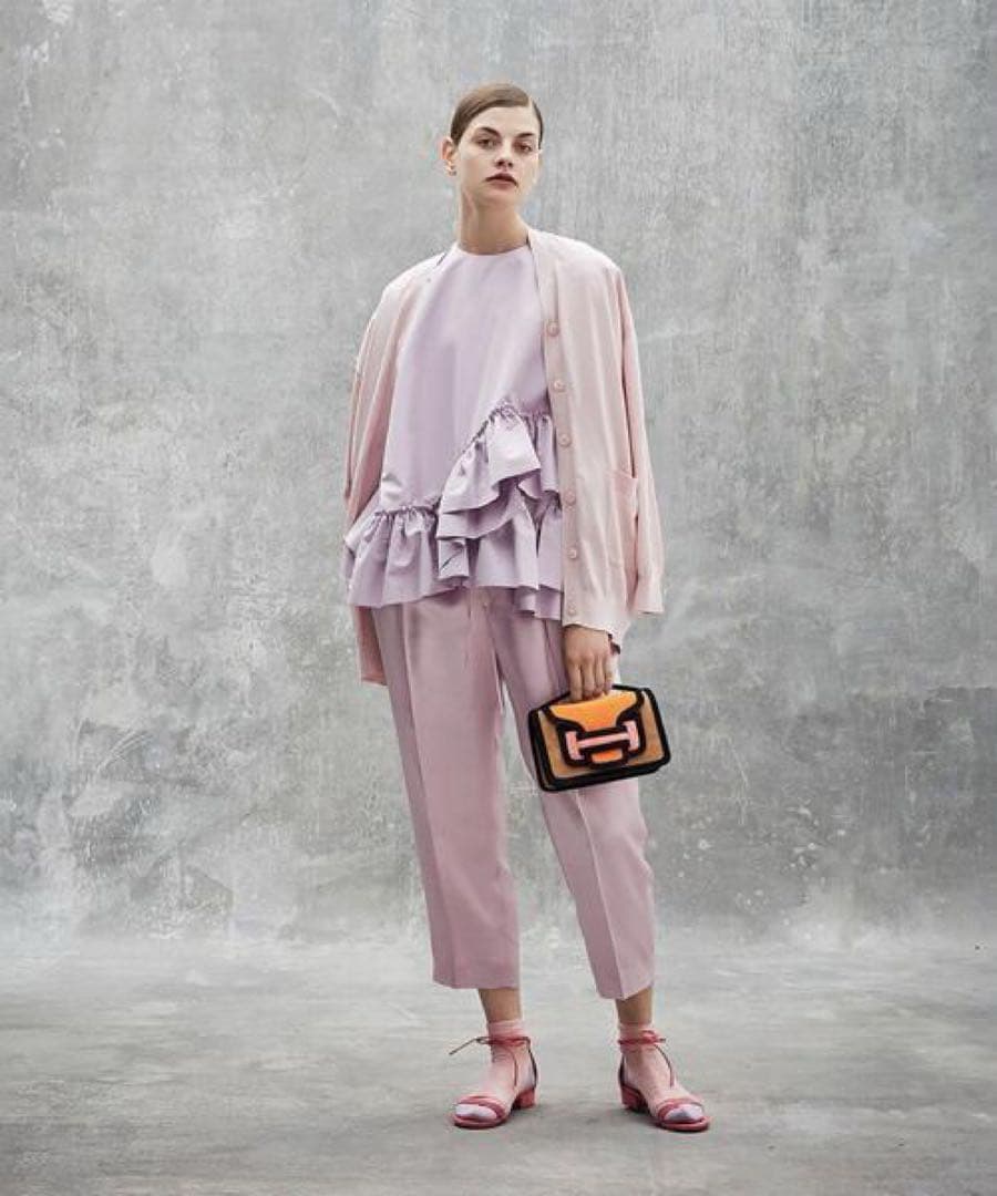 Drawer ドゥロワー 定価5,8万円 ピンク ドロスト パンツ