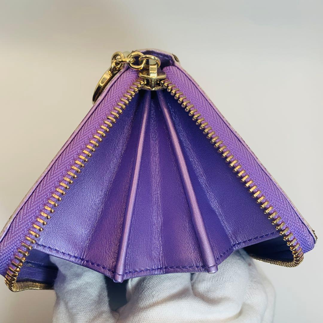 ⭐️グッチ 長財布 GGキャンバス 282477 ブラウン パープル ゴールド