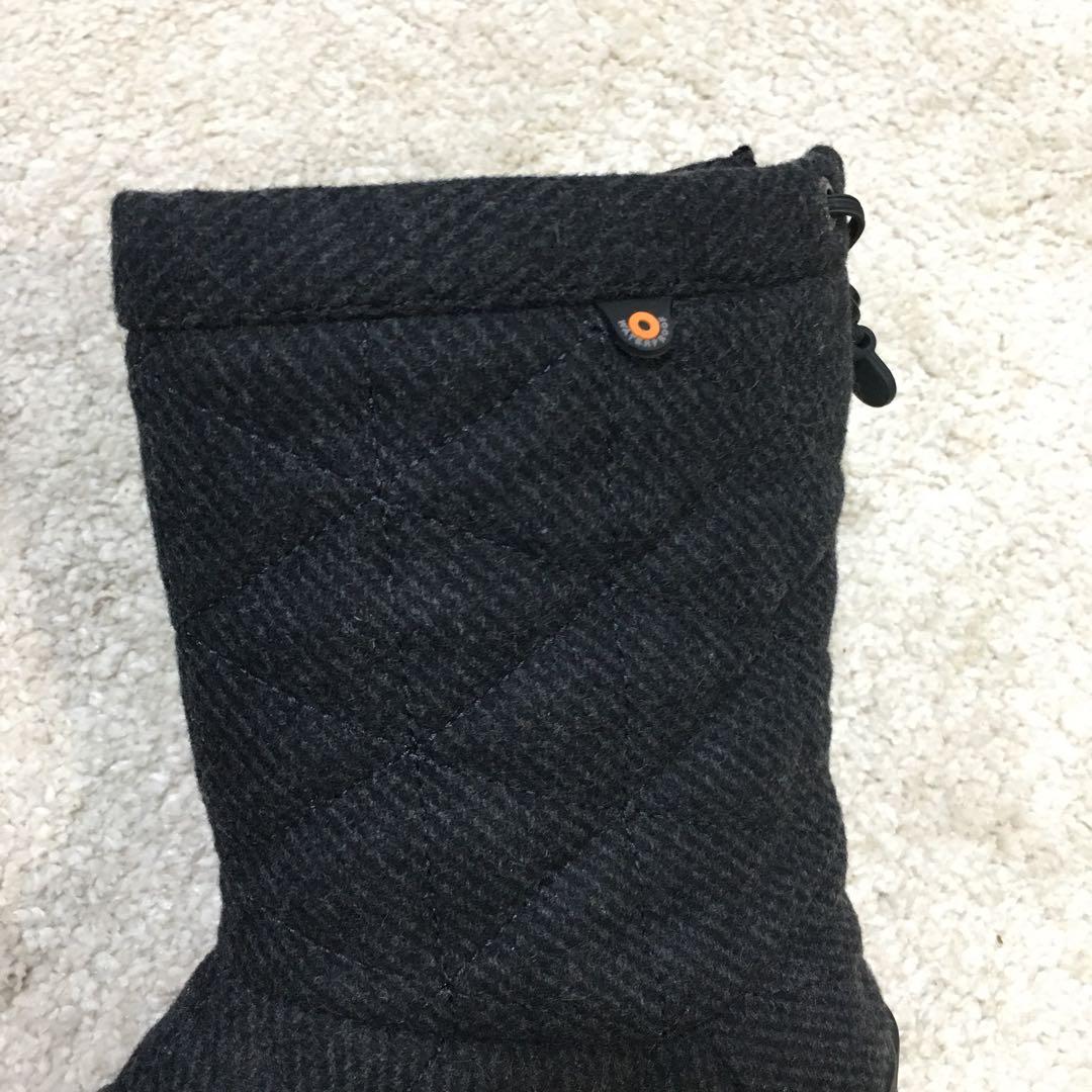 BOGS ♫ スノーブーツ ウールキルティング ブラック 黒 24cm -30°